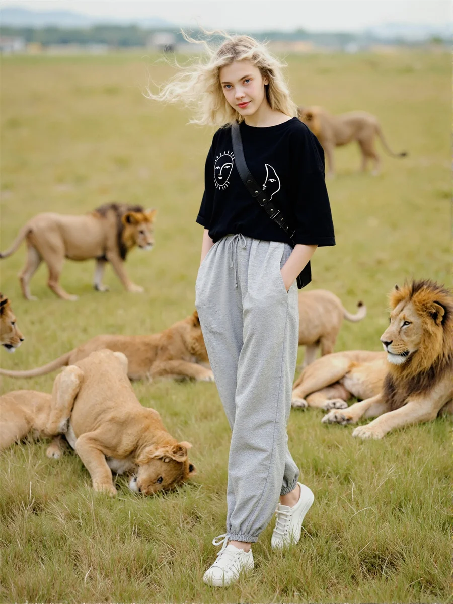 

Свободные женские брюки-шаровары на шнурке, летние, весенние, с эффектом тай-дай, в стиле бойфренд, для скейтбординга, тренировок, спорта, повседневные, дерзкие