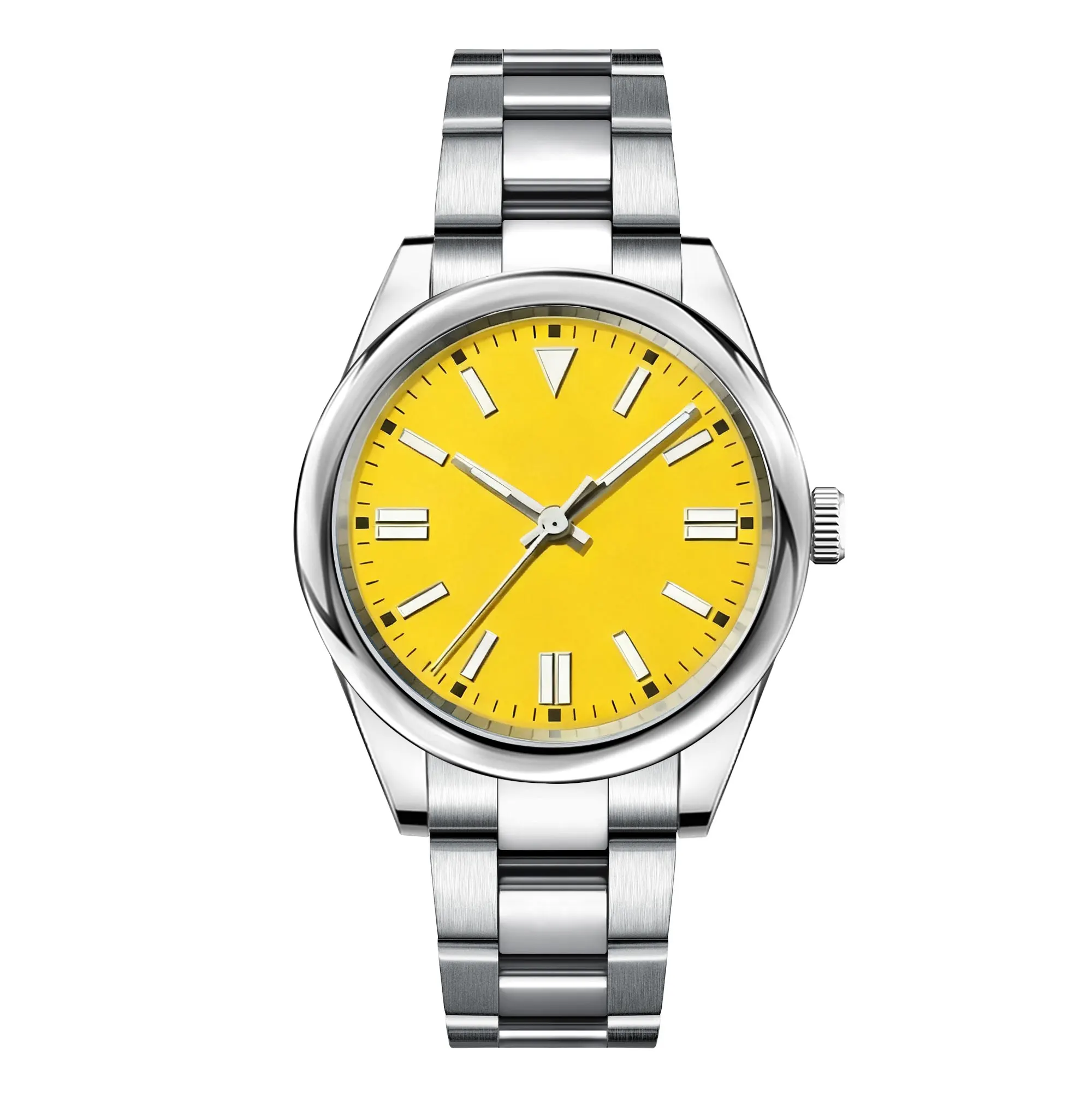 LOGO personalizzato Lusso NH35 Orologio automatico da uomo 36mm / 40mm Quadrante sterile Vetro zaffiro Orologi meccanici da uomo Reloj Hombre