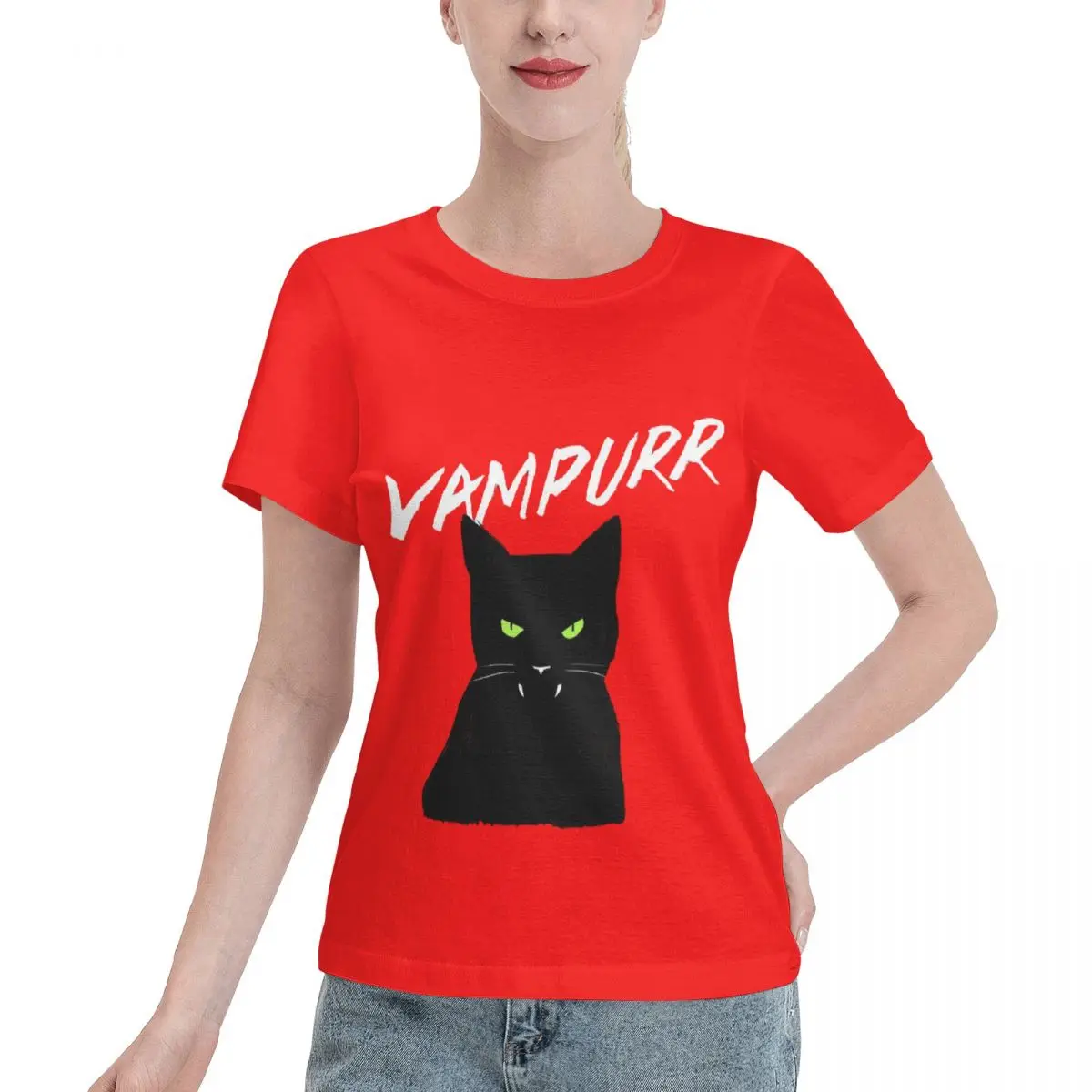 

The Return Of Vampurr Women's 100% Cotton Short Sleeve T-shirt Top Loose Tshirt