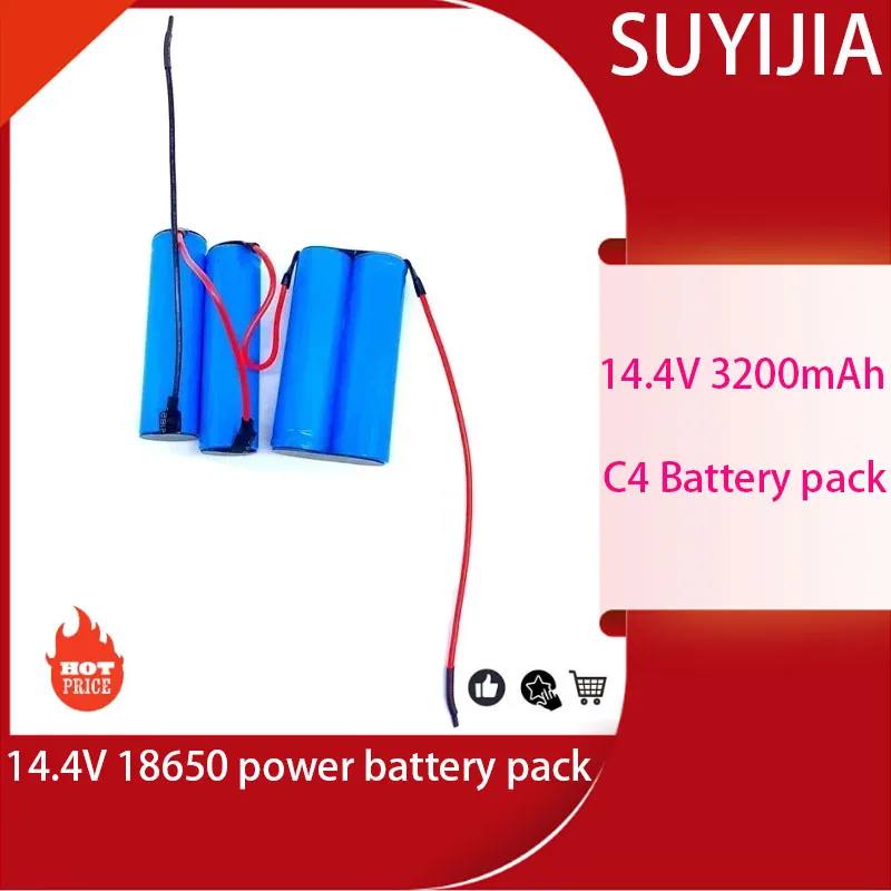 New 18650 14.4V Rechargeable Vacuum Cleaner Battery Pack 3200mah Battery Pack Lithium Ion for Electrolux Zb3104 3105 3102 Zb3107