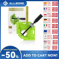 Allsome 90 Degree Right Angle Clamp Angle Clamp Woodworking Frame Clip Right Angle Folder Tool for Drilliing machineHT2912