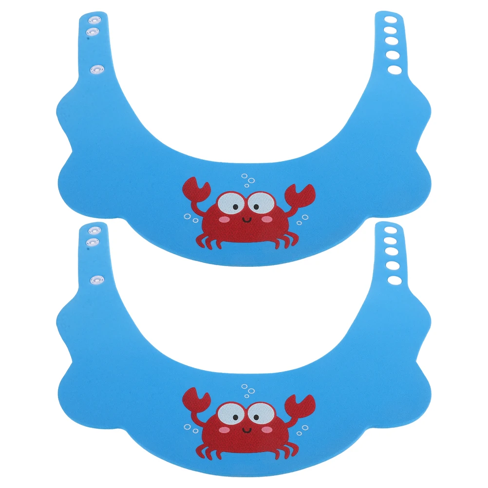 

2 Pcs Shampoo Shield Accessories Guards 's Hair Washing Silica Gel Shower Hat Bath Visor for Toddlers