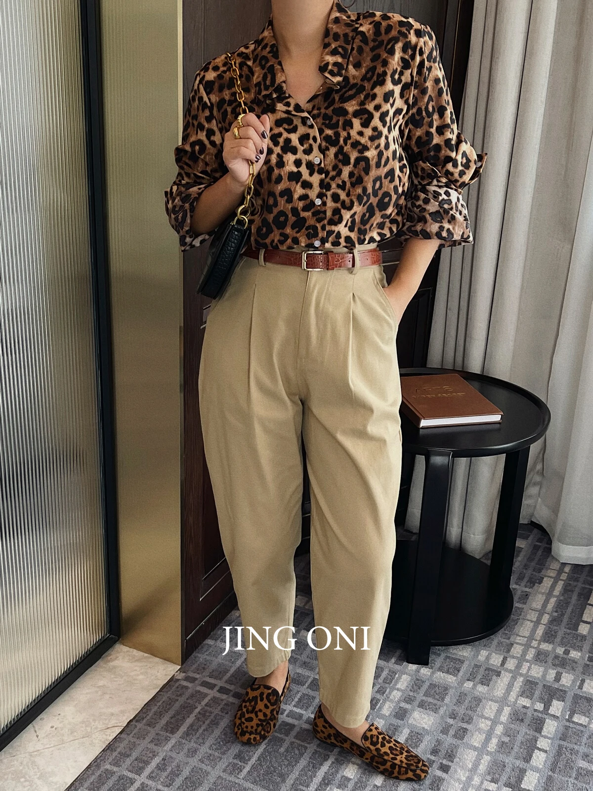 Leopard Shirts Blouses Y2k Woman Clothing 2023 Fashion Korean Style Vintage Autumn Long Sleeve Top Luxury Crop Lolita Elegant