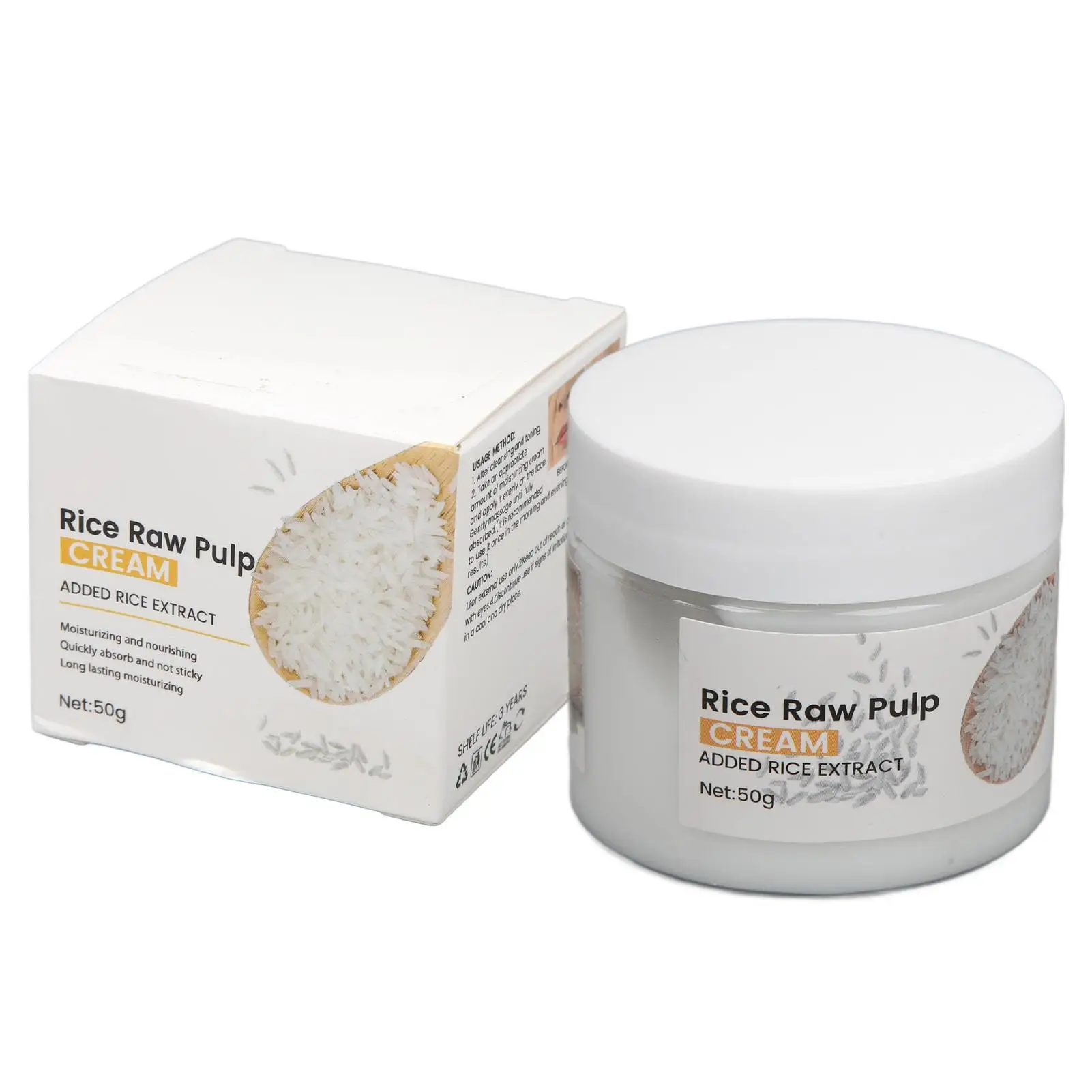 Hydrating Rice Face Cream 1.8oz - Deep Nourishing Skin Repair Moisturizer for daily Use, Refreshing Texture for adults