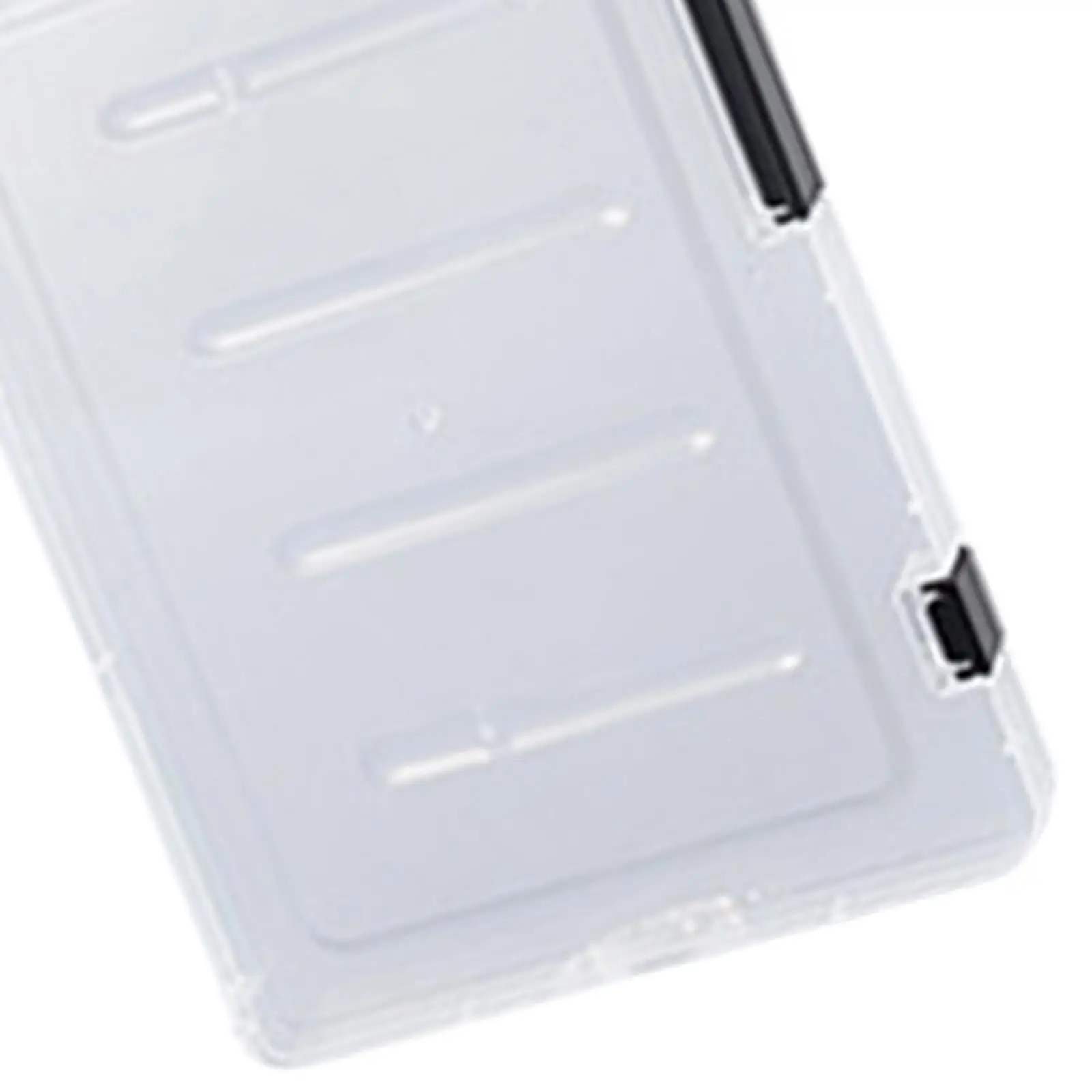 Transparent Portable File Case Double-buckle with Handle Box Containers A4 Thin Black