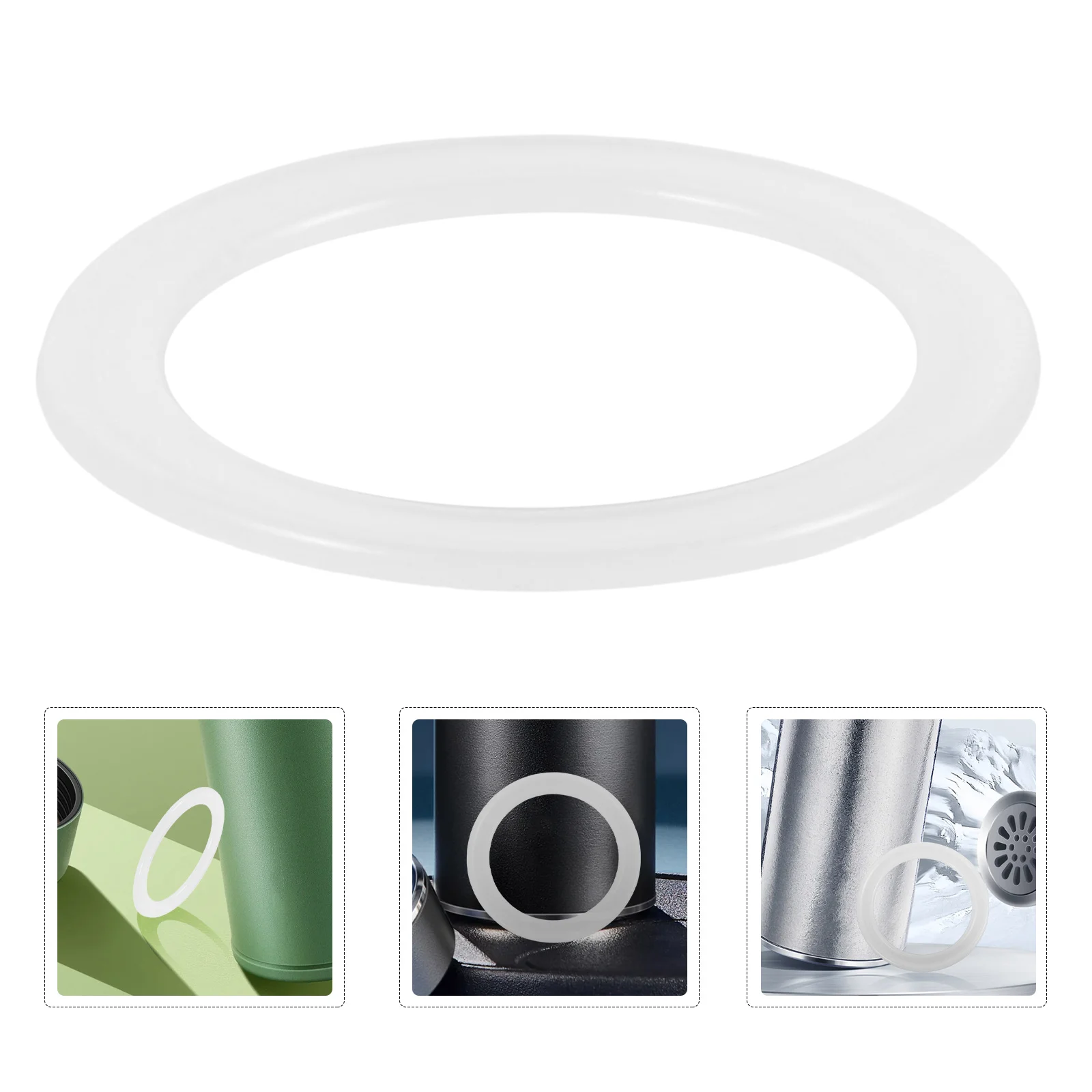 

4Pcs Silicone Replacement Seal Rings for Insulated Bottle Lid Leak Proof Airtight Gaskets for Cups and Bottles