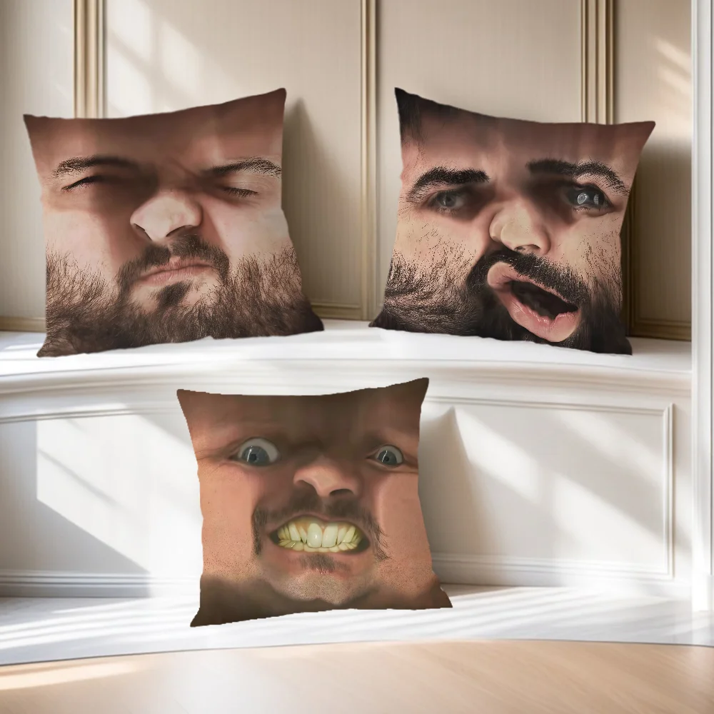 Halloween Horror Twisted Face Art Cushion Cover Soft Comfortable Pillow Case For Sofa Living Room Home Office Decor