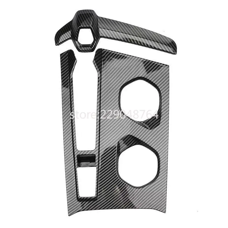 LHD ل MG 7 MG7 2023 2024 الداخلية ABS ألياف الكربون اللون والعتاد التحول لوحة نافذة التبديل غطاء الكسوة اكسسوارات السيارات #5