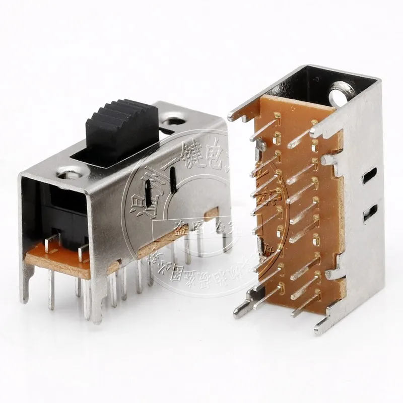 10 PCS SS-43D01 (4p3t) Handle Height 14/9/5 Double Row 3-Speed 16-Leg Vertical Toggle Slide Switch Radio