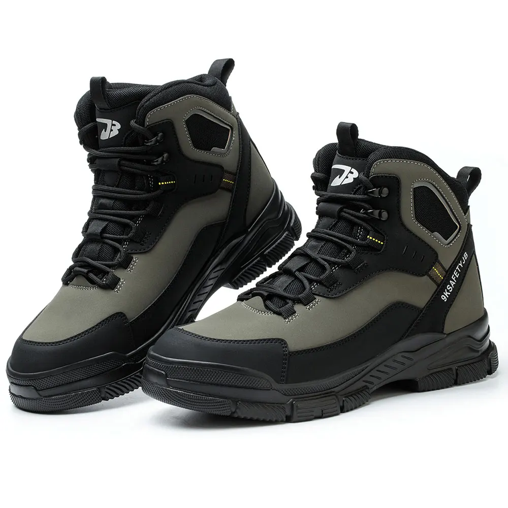 Motorcycle Boots Men's Motorcycle Shoes Motorbike Chopper Cruiser Touring Ankle Shoes Outdoor Men Hiking Boots Black