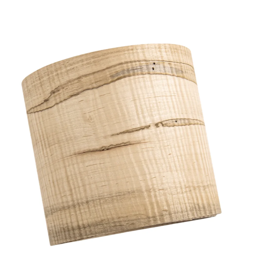 L:2.5M Lebar: 140Mm Tebal: 0.5Mm Figur Maple Bekas Luka Alami Veneer Kayu Speaker Veneer Buatan Tangan Gitar Proyek Rumah