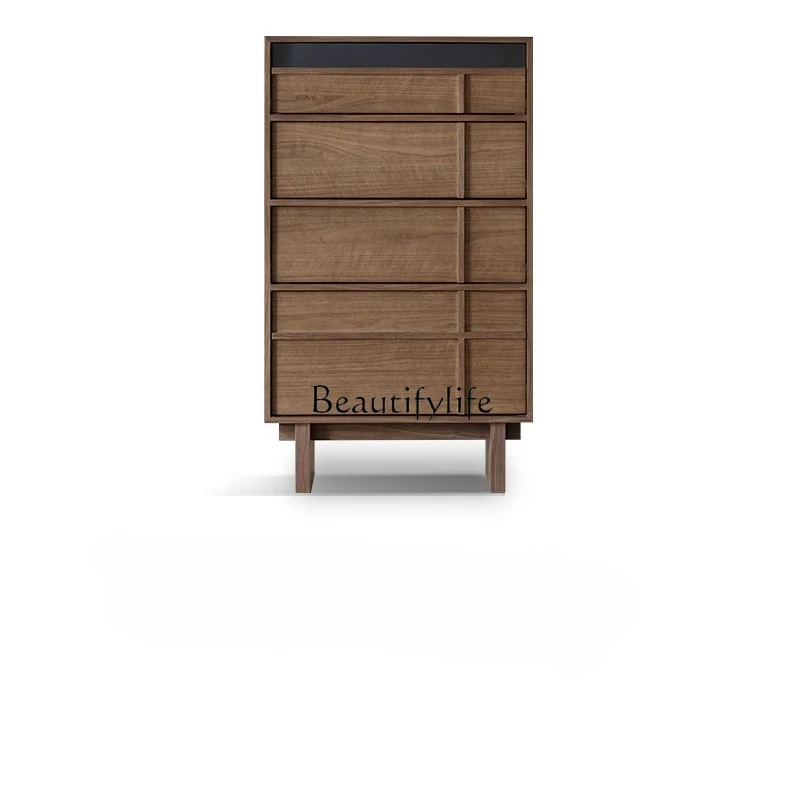 

**Medieval style all solid wood, black walnut, floor-to-ceiling drawer against the wall, living room storage locker
