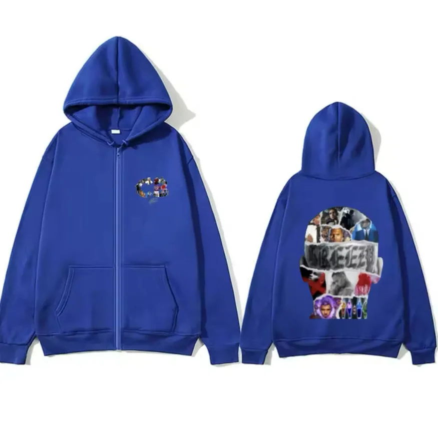 Cusized Couple à capuche longue Sve imprimé Cardigan à fermeture éclair hommes irt Design/Procing Service été 2025