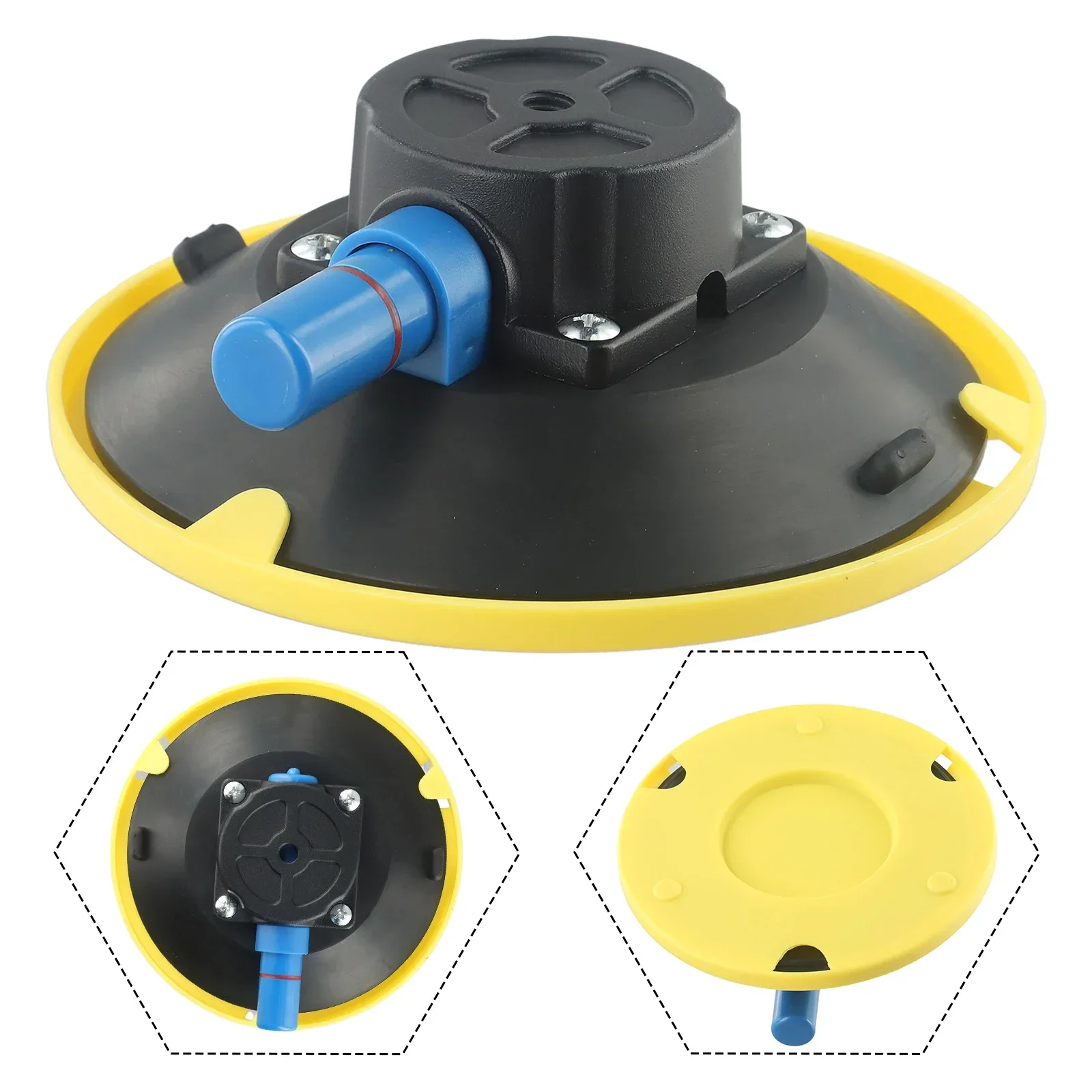 6 Inch Vacuum Suction Cups Mount Base Hand Pump Glass Sucker Auto Repair Tools 6