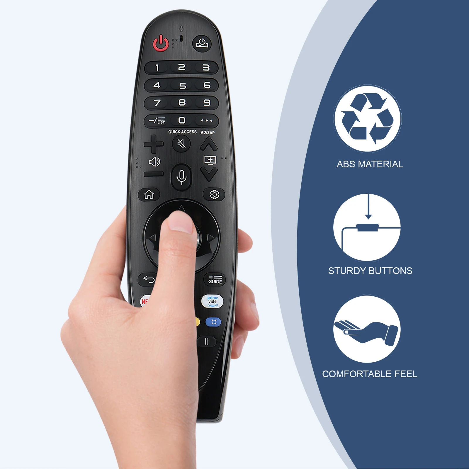 Replacement Remote for L.G Smart TV Magic Remote, for LG TV Remote Control AKB75855501 (no voice function,no pointer function)