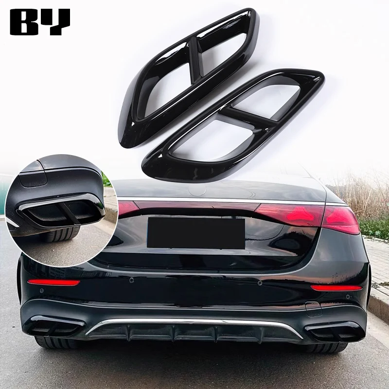 

For Mercedes Benz E-Class W214 E260 300 AMG 2024+ AMG Car Rear Exhaust Muffler Tail Pipe Cover Trim Car Accessories