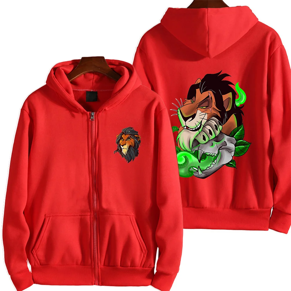 Disney The Lion King Printed Hoodies Scar Lion King Street Sports and Leisure Student Couple Hoodies