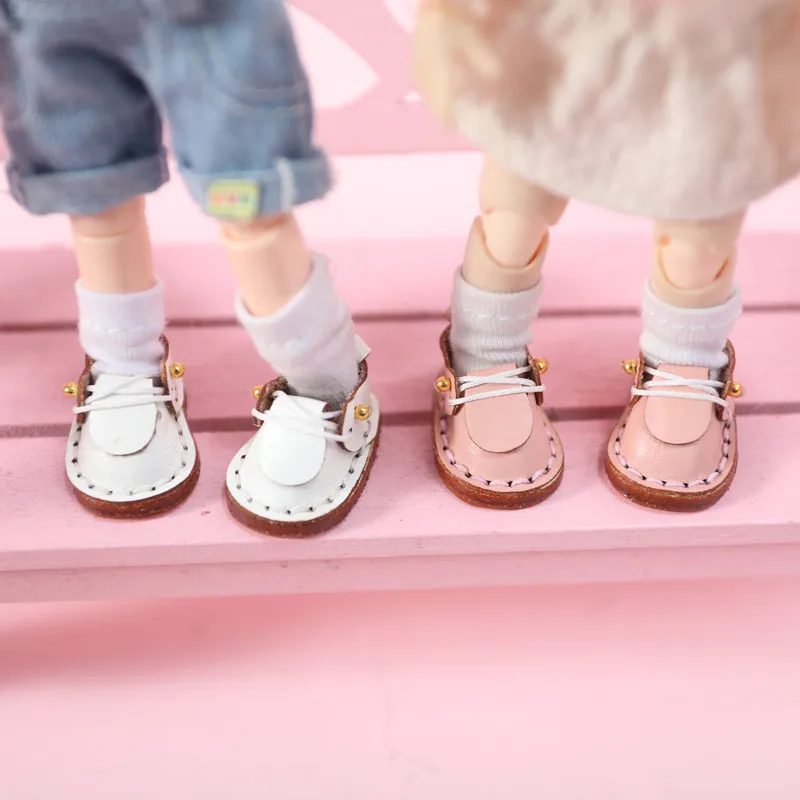 New Ob11 Handmade Shoes 1/12 Bjd Shoes Italian Cattle Shoes Small Leather Shoes Holala Boots Doll Accessories Body9, Gsc, Ddf, Y