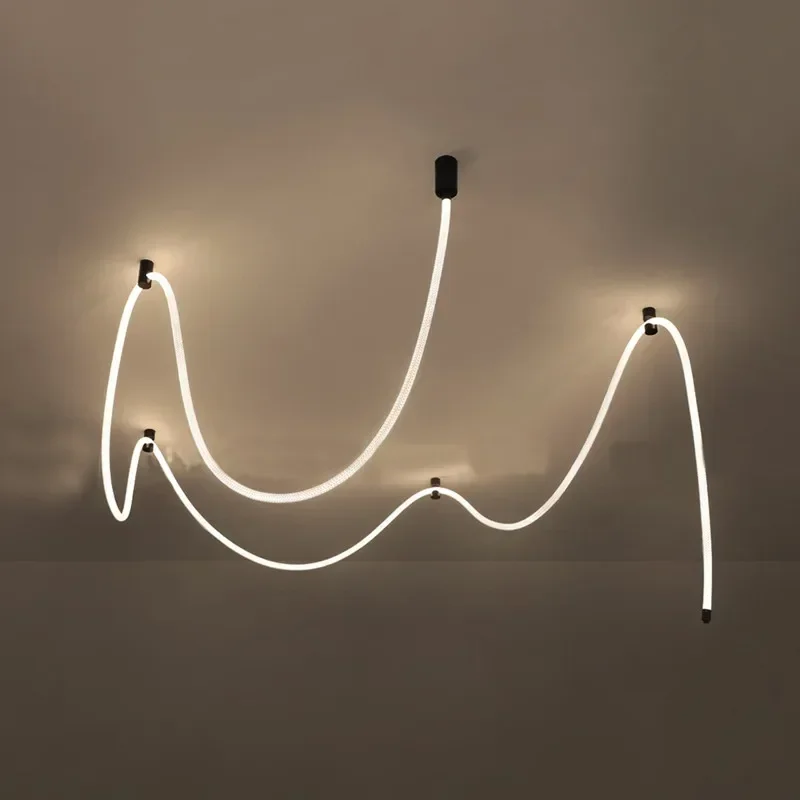 

Modern Braided Hose Led Chandelier Living Room Bedroom Kitchen Pendant Lamp Home Decor Indoor Lighting Lusters Fixture 220V 110V