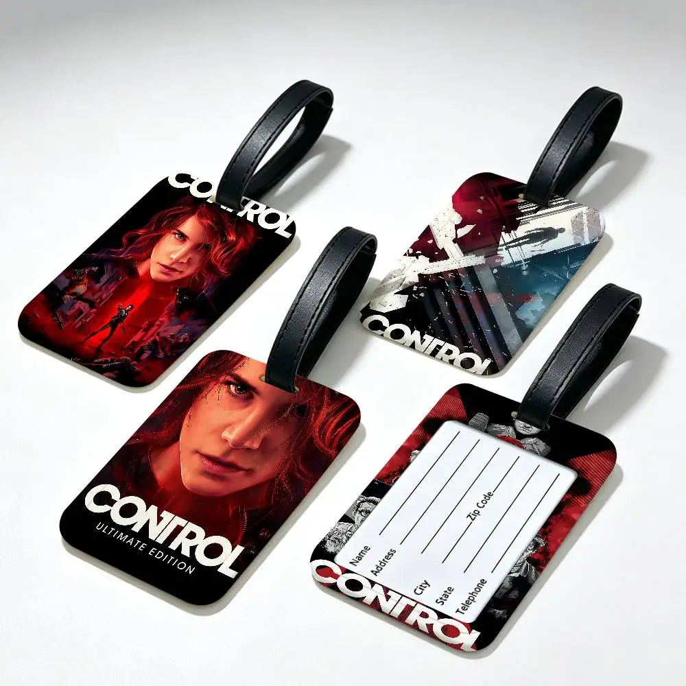 Classic Role Game C-Control Waterproof PVC Baggage Tag With Info Card Anti lost Identification Tag For Luggage School Backpack