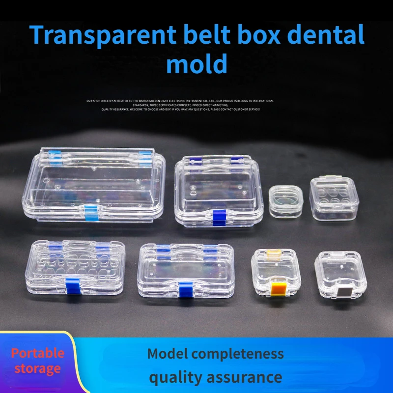 Small Dental Crown Box Transparent Flexible Crown-keeping Box Plastic Teeth Material Inside Denture Storage Brace Denture Tool