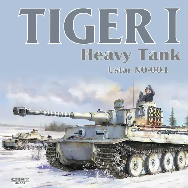 

Ustar NO-004 Assembly Tank Model 1/48 Scale Tiger I Heavy Tank Early Type Plastic Model for Military Model Hobby Collection DIY
