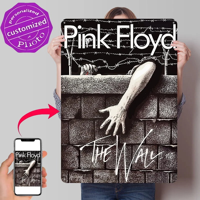 Pink Floyd The Wall Album Cover Metal Poster Perfect Gift for Fans Lovers Personalized Wall Art Metal Sign for Room Ornaments