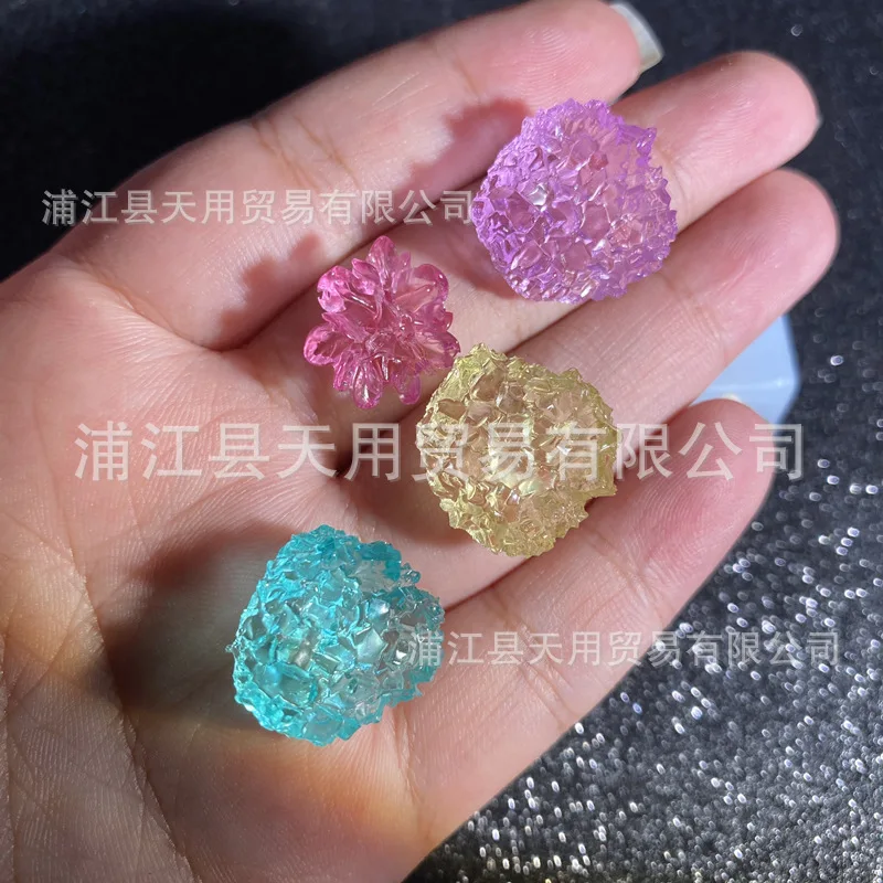 DIY Epoxy Silicone Mold Natural Small Crystal Vug Epoxy Mould Stone Phone Case Decoration