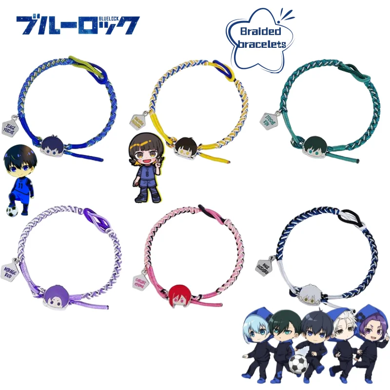 Blue Lock Meguru Yoichi Isagi Seishiro Nagi Anime Personaggio dei cartoni animati Bracciale fortunato Personalità Bracciale in tessuto versatile Regalo
