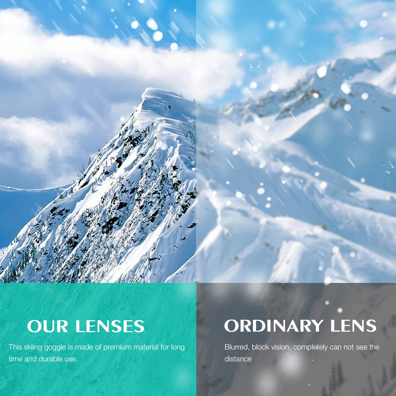 1Pcs Sports Windproof Eye Protector Ski Glasses Outdoor Durable Protective Goggles Lightweight Comfortable Fit Ski Glasses