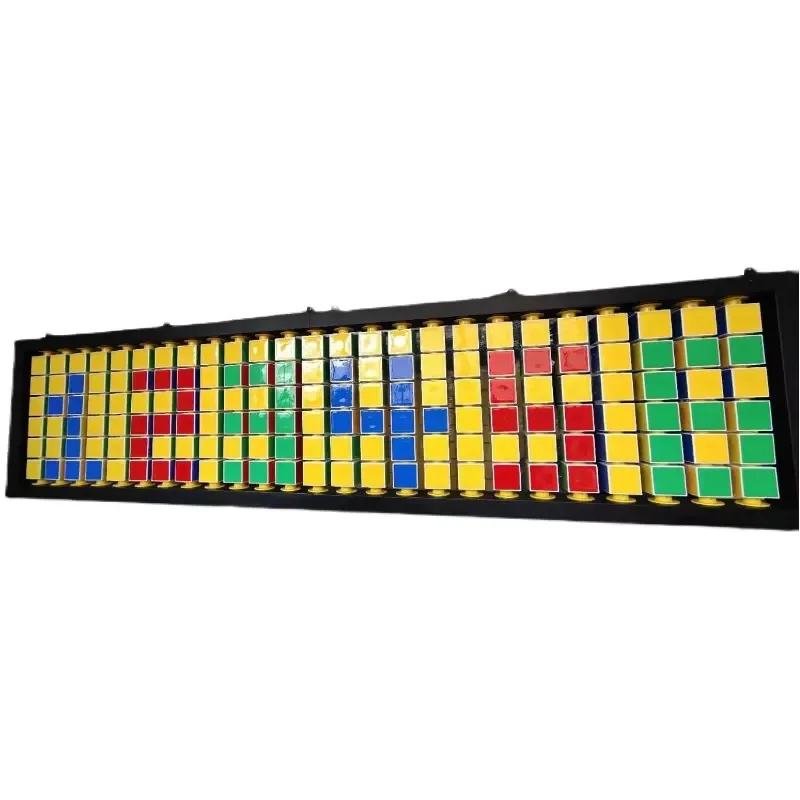 Outdoor China Large Internet Celebrity Puzzle Flip Interactive Wall Community Mall Block Sign-in Wall Fun Ball