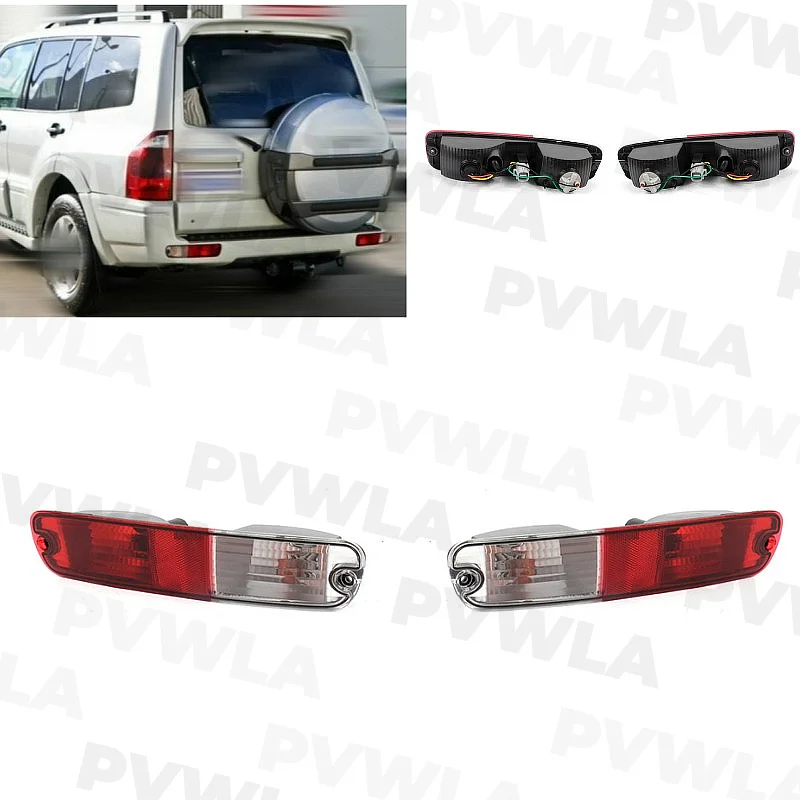 

For Mitsubishi Pajero MONTERO Shogun V73 V77 2003 2004 2005 2006 Pair Left+ Right Side Rear Bumper Reflector Light