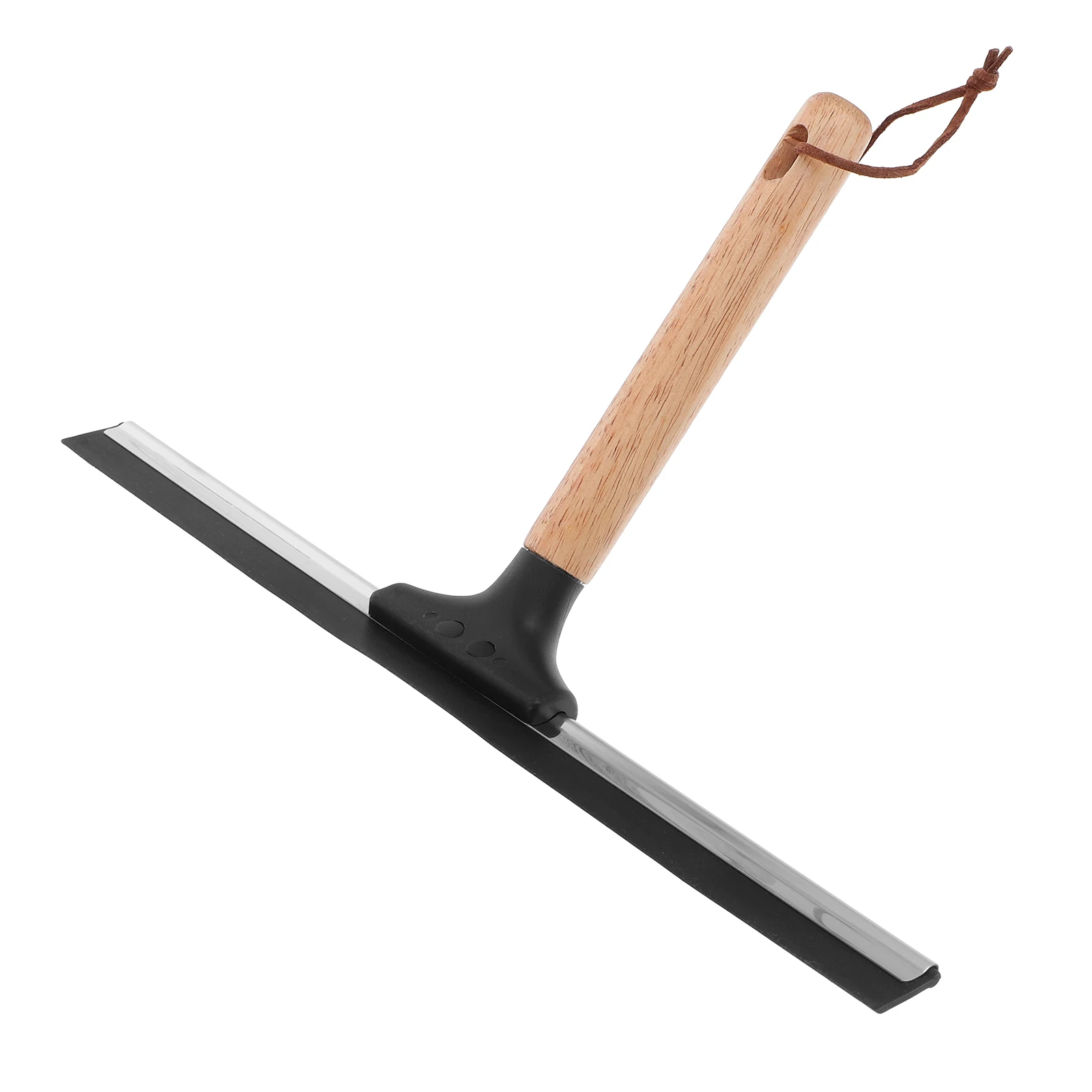 

Glass Wiper for Window Shower Door Bathroom Window Squeegee Car Wooden Handle Cleaning Tool Home Use