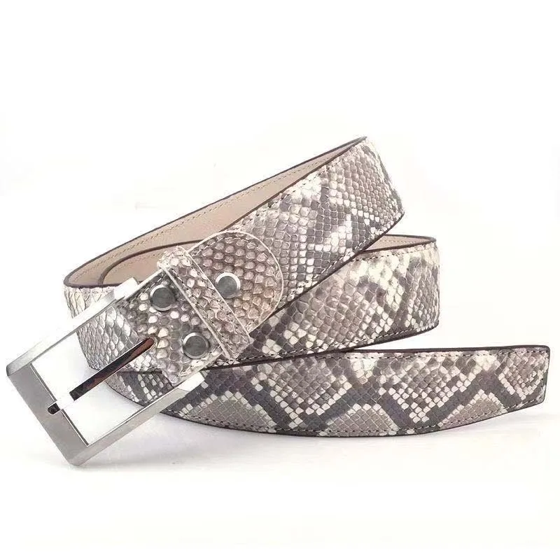 

men snake leather belt male