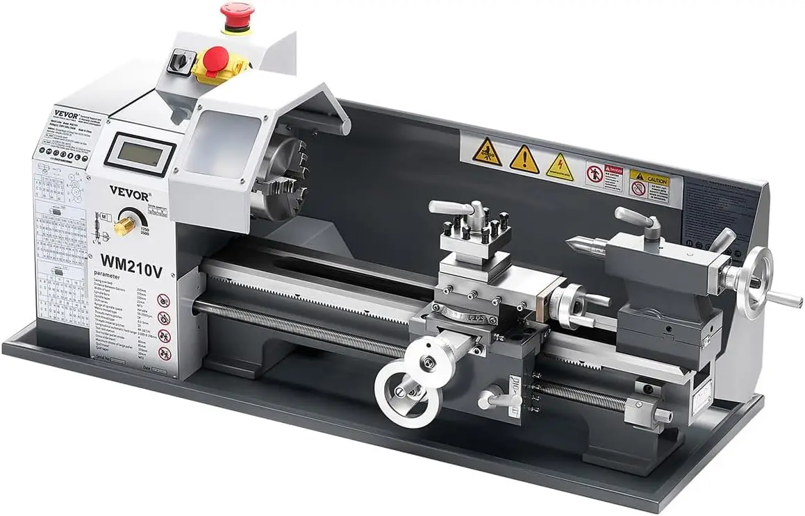 

High-quality Metal Lathe, 8 x 16 in, 550W Benchtop Lathe Machine, 0-2500 RPM Variable Speed, with 0.0003 in Spindle Accuracy