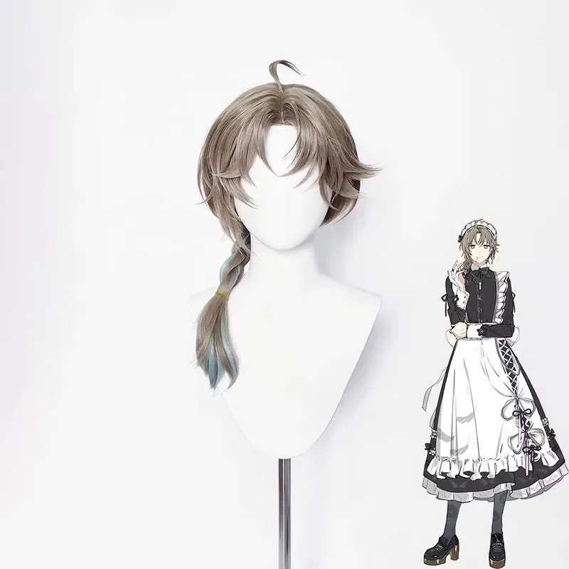 الظاهري YouTuber Kanakana تأثيري حلي VTuber NIJISANJI خادمة فستان لوليتا تنورة طويلة شعر مستعار رجل امرأة مثير كرنفال البدلة سم ؛ 5