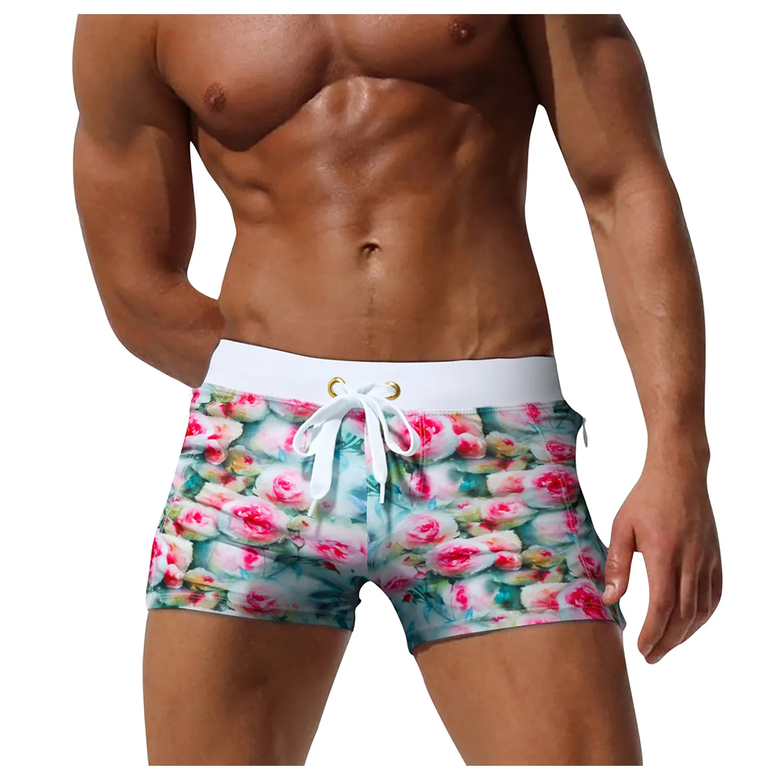 Summer Swimwear Men Sport Beach Boxers Swimming Trunks Nylon Quick Dry Breathable Swimsuit Fashion Male Surfing Print Shorts