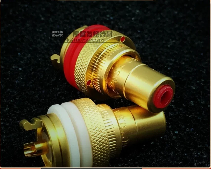 

Oxygen Free Copper Gold-plated Fever Audio Signal Output Terminal, Audio Amplifier, Lotus Female Socket