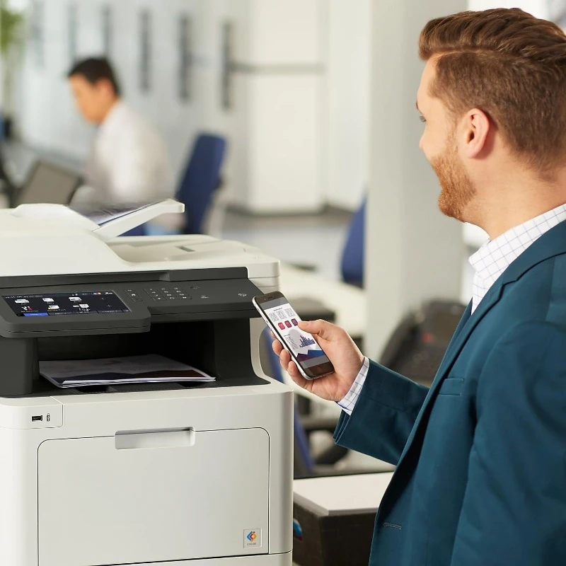 Business Color Laser All‐in‐One Printer, 7” Touchscreen Display, Duplex Print/Scan, Wireless