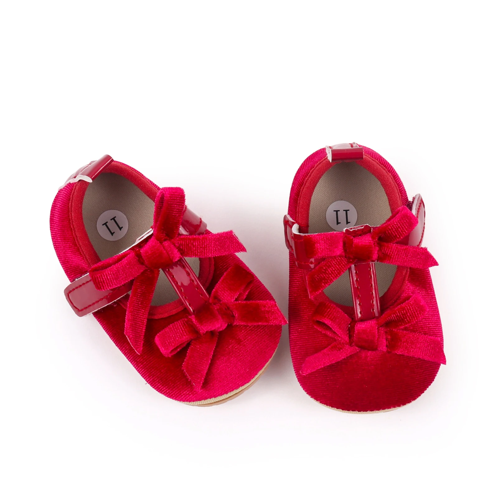 Blotona Scarpe da principessa per bambina, fiocchi eleganti, fondo morbido antiscivolo, scarpe da primo camminatore, scarpe da bambino