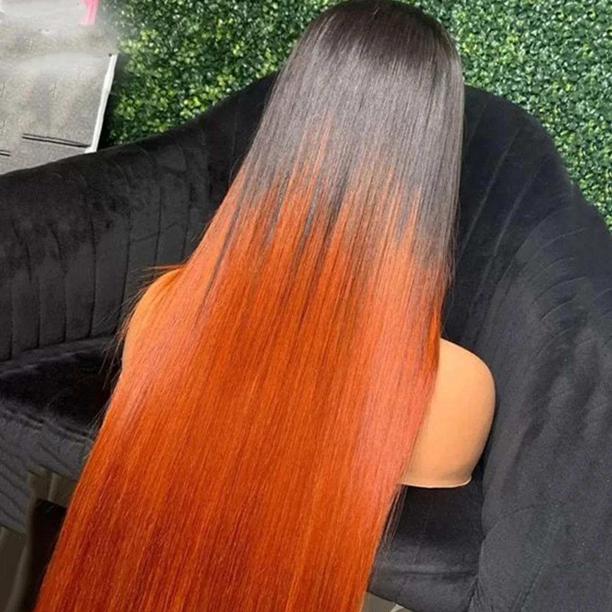 13x4 Lace 1B/350 Colored straight long Human Hair Wig for Women Closure Frontal Wig Pre Plucked with Baby Hair 180 Density