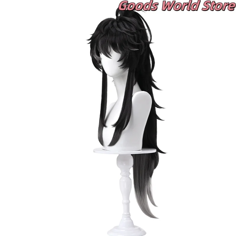 متوفر في المخزون شعر مستعار Qiuyuan شعر مستعار تأثيري زي ملحق Kurogame Wuthering موجات Qiuyuan حفلة الهالوين أنيمي لعب الأدوار شعر مستعار