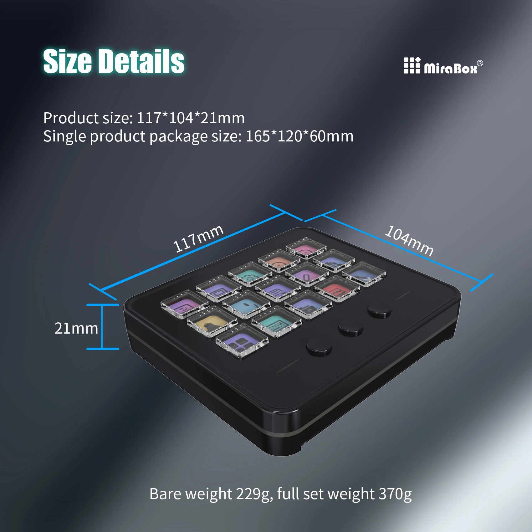 Mirabox M18 V2.0 Stream Deck Keyboard Visual DIY Macro Buttons Desktop Keyboard 18Keys Adjustable Console Stand Touch HA Custom