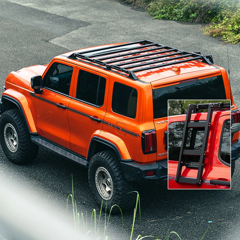 y DAKA Aluminum Alloy Roof Rack Luggage Carrier Platform Modification Kit Side Ladder New Upgrade for GWM Tank 300customcustom