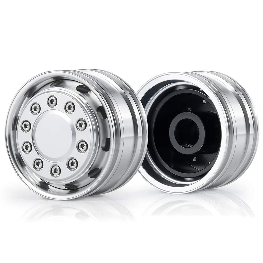 AXSPEED Aluminium Voor Achter Velg Hubs voor 1/14 Tamiya Truck Tractor Trailer Cargo Autobanden Upgrade Onderdelen