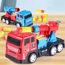 Pull Back Military Truck Toy with Missile Rocket Launcher Shooting Artillery Soft Bullets Gun Toys for Kids Boy Child Gift