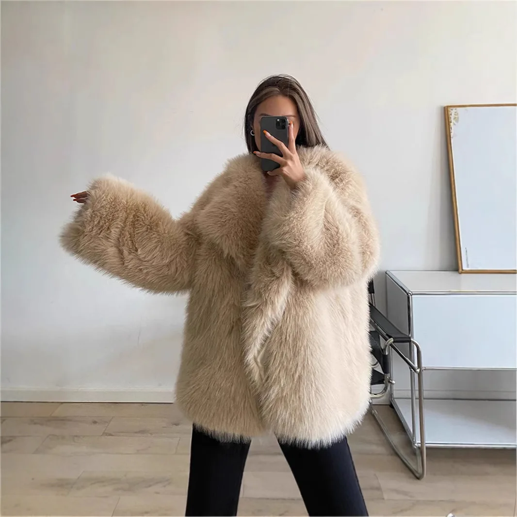 Winter Top 2025 New Fur One Fashion Winter Fur Plush Jacket Women