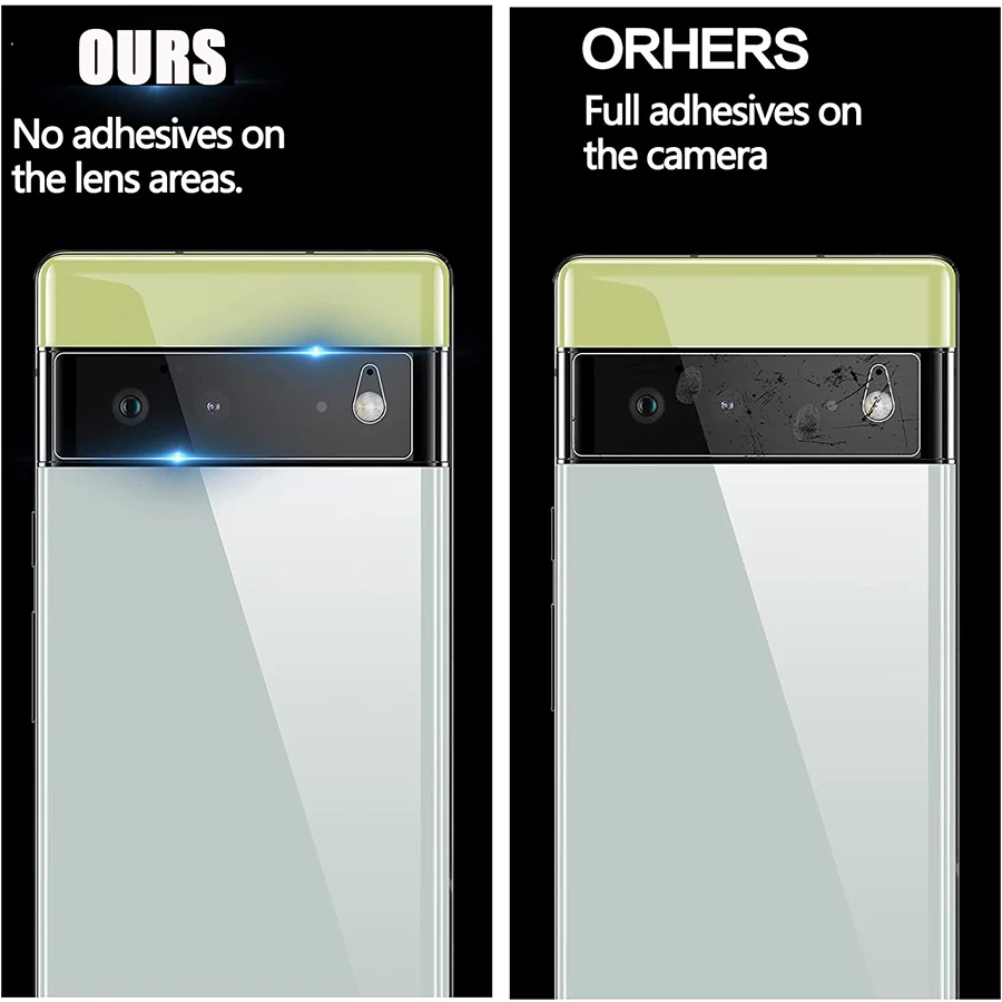 50 Pack for Google Pixel 7a Pro Camera Lens Protector Premium 9H Tempered Glass Camera Lens Cover Google Pixel 6 6.4 Inch 2021
