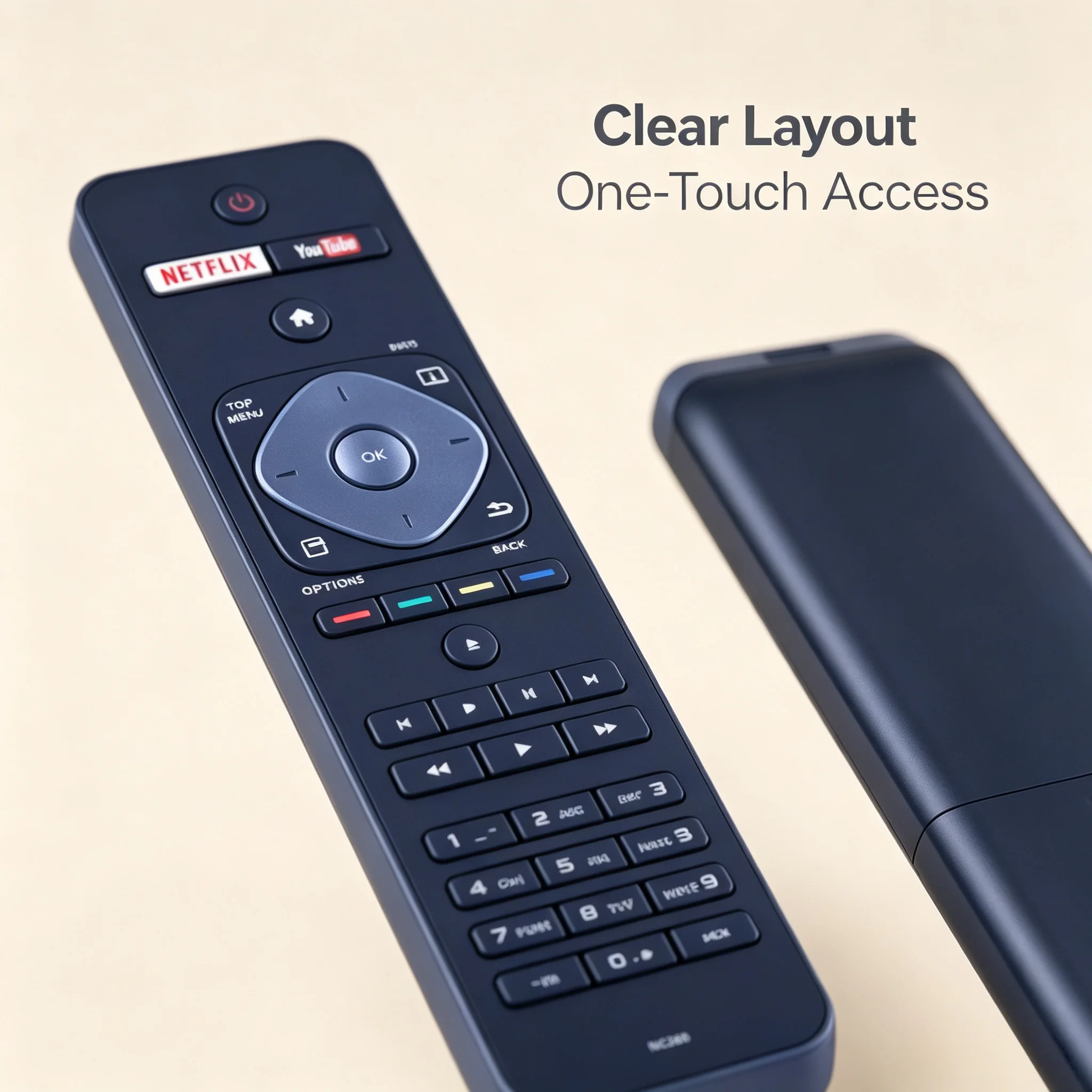 WINFLIKE NC280 Infrared Replacement Remote Control for Blu-ray Player, No Programming Required