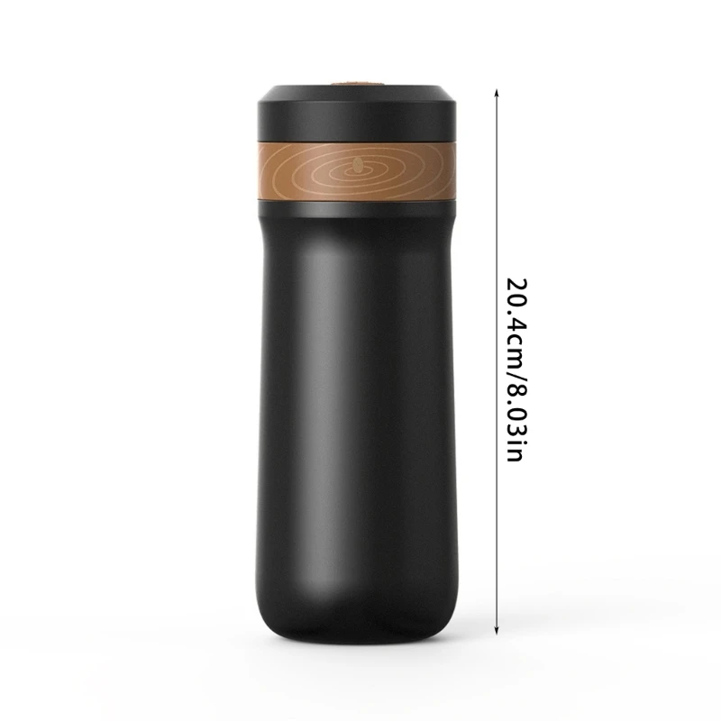 Edelstahl-Reise-French-Press-Kaffeemaschine, Outdoor-Reise-Wasserkocher, tragbare French-Press, geeignet für Büro oder Zuhause